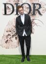 <p>The suave actor chose a speckled Dior suit for the glamorous occasion.<br><i>[Photo: Getty]</i> </p>