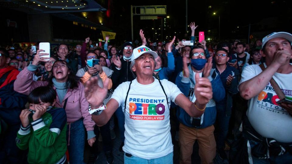 Partidarios de Gustavo Petro en Bogotá