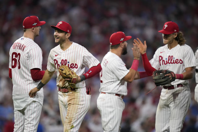 Rhys Hoskins left off Phillies' NLCS roster vs. D-backs as slugger  continues knee injury rehab 