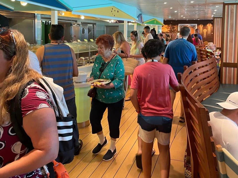 buffet line on disney cruise