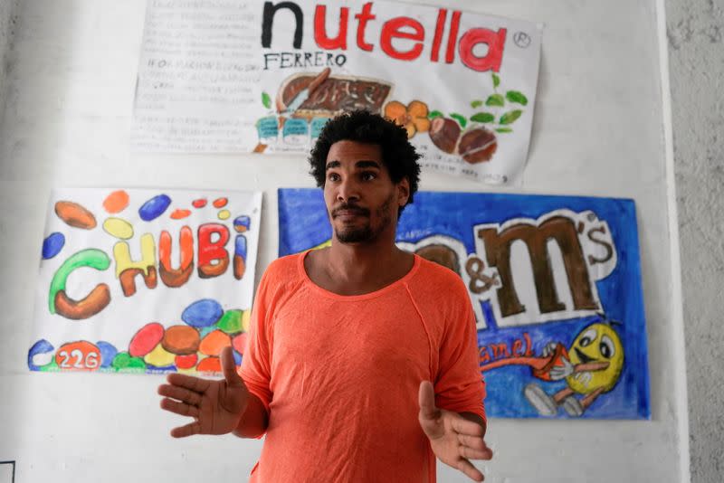 FILE PHOTO: Dissident artist Luis Manuel Otero Alcantara speaks during an interview in Havana, Cuba