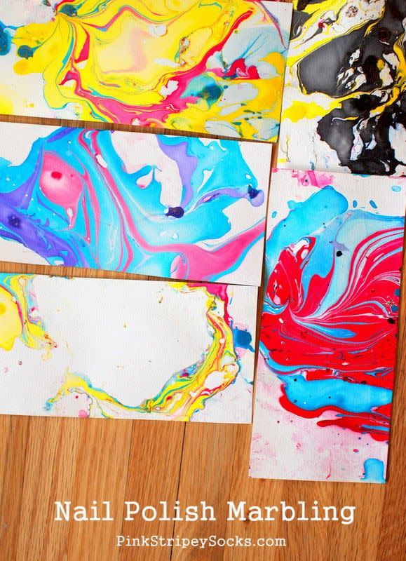 DIY Nail Polish Marble Art