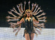 Beyonce performs during the Pepsi Super Bowl XLVII Halftime Show at Mercedes-Benz Superdome on February 3, 2013 in New Orleans, Louisiana. (Photo by Kevin Mazur/WireImage)