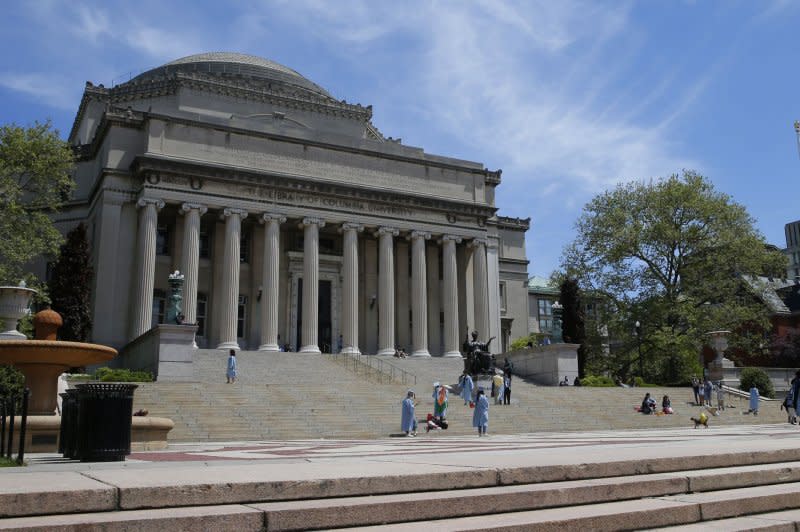 Leaders at Columbia University testified before a House hearing in Washington, D.C., on Wednesday on campus anti-Semitism as Columbia president Minouche Shafik vowed "violations will have consequences." File photo by John Angelillo/UPI