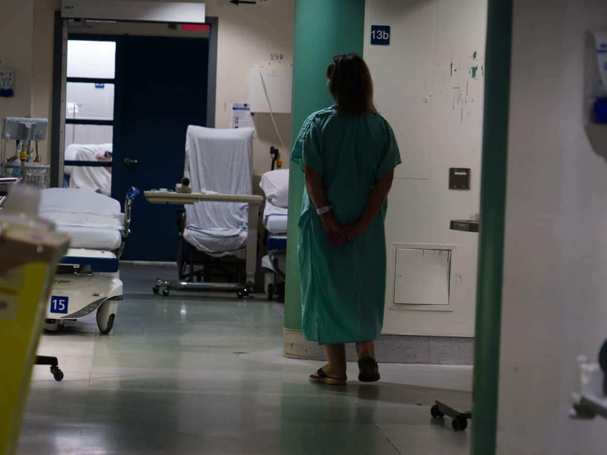 Here in the emergency room at the Lakeshore General Hospital in Montreal's West Island, staff say they are often operating far beyond capacity, making it difficult to offer patients the best care possible. (Charles Contant/CBC - image credit)