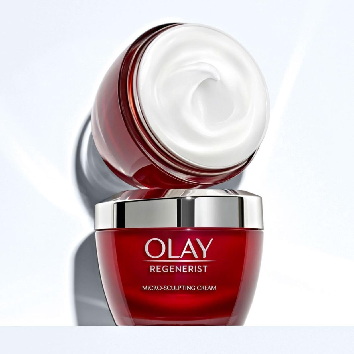 <a href="https://go.skimresources.com?id=131817X1594237&xs=1&url=https%3A%2F%2Fwww.olay.com%2Fen-us%2Fskin-care-products%2Fregenerist-micro-sculpting-cream-moisturizer" rel="noopener" target="_blank" data-ylk="slk:Olay;elm:context_link;itc:0;sec:content-canvas" class="link rapid-noclick-resp">Olay</a><span class="site_url"><a href="https://go.skimresources.com?id=131817X1594237&xs=1&url=https%3A%2F%2Fwww.olay.com%2Fen-us%2Fskin-care-products%2Fregenerist-micro-sculpting-cream-moisturizer" rel="noopener" target="_blank" data-ylk="slk:olay.com;elm:context_link;itc:0;sec:content-canvas" class="link rapid-noclick-resp">olay.com</a></span><span class="product_price">$25.12</span>