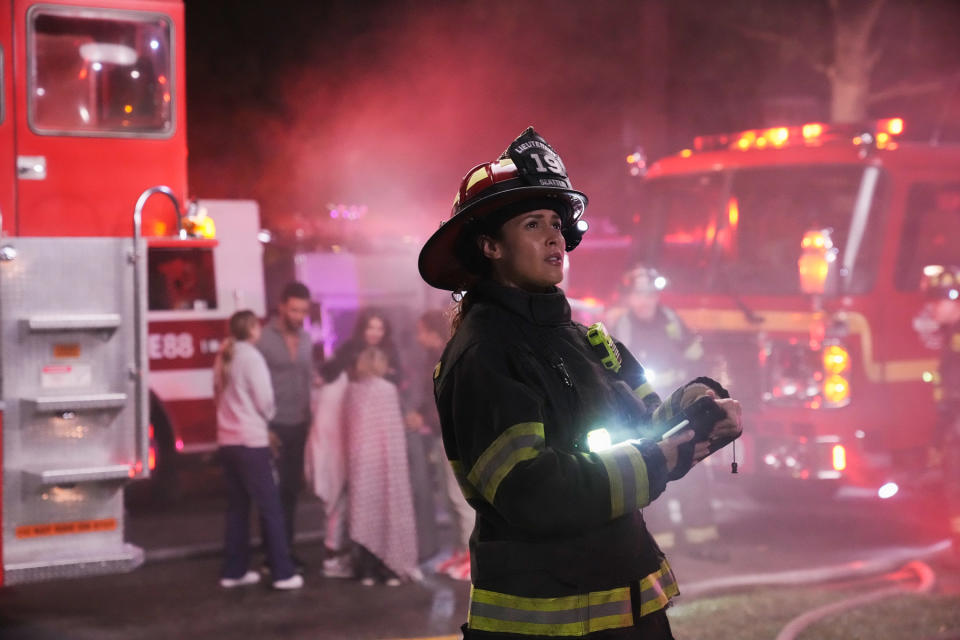 Jaina Lee Ortiz in a scene from 'Station 19.' 