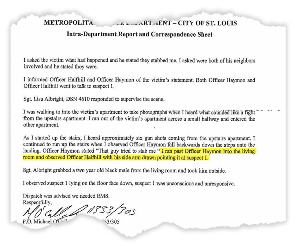 St. Louis Police Dept. Internal Report