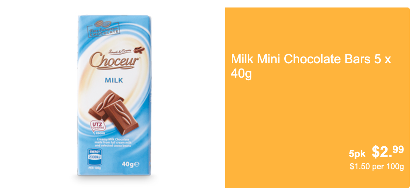 dreamy chocolate bars aldi