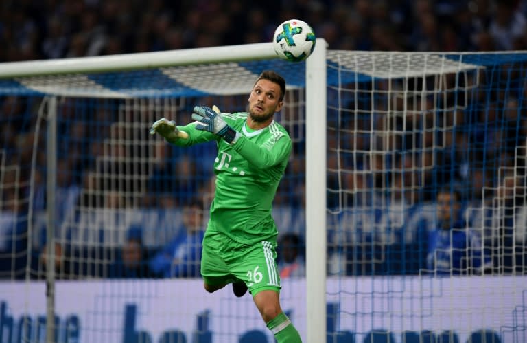 Bayern Munich's goalkeeper Sven Ulreich, seen in action during a German First division Bundesliga match in Gelsenkirchen, on September 19, 2017