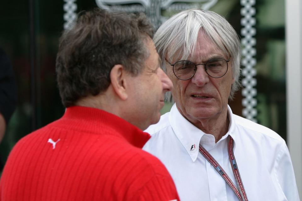 It was a low moment for F1 and the sport’s supremo Bernie Ecclestone (right) (Getty)