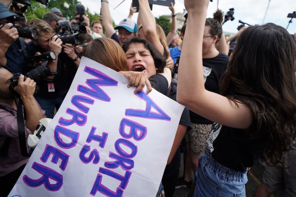 Photos From Outside the Supreme Court After Roe v. Wade Is Overturned