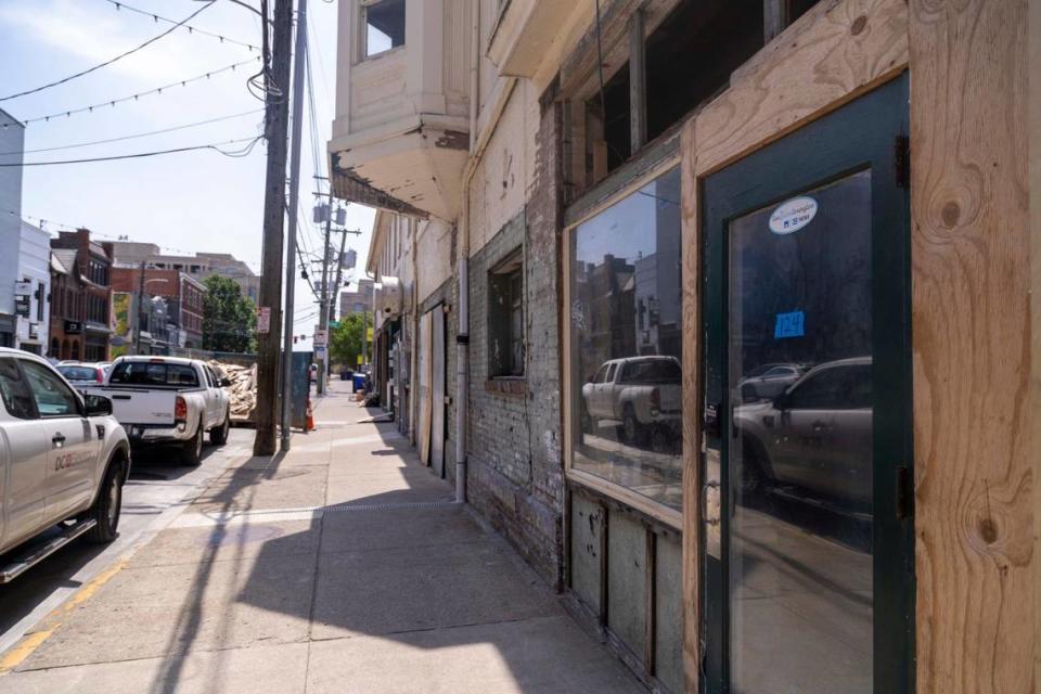 Many different stores and restaurants have occupied the building at the cornner of N. Upper and Short Street since it was built in 1806. Renovations being currently underway, the first major overhaul in nearly 200 years.