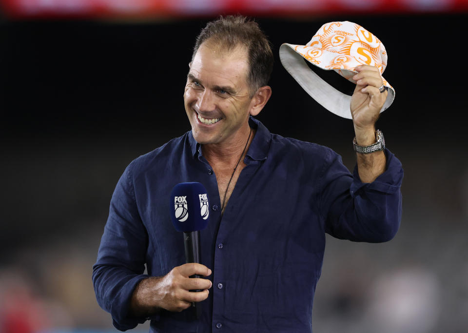 Justin Langer, pictured here before the BBL final between the Perth Scorchers and Sydney Sixers.