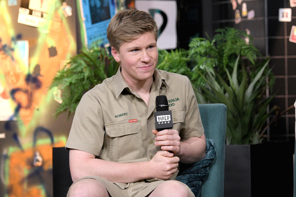 NEW YORK, NEW YORK - NOVEMBER 15: Naturalist Robert Irwin visits the Build Series to discuss Steve Irwin Day and the 2nd season of “Crikey: It’s the Irwins” at Build Studio on November 15, 2019 in New York City. (Photo by Gary Gershoff/Getty Images)