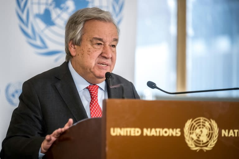 "Cuando la integridad de la información está en el punto de mira, también lo está la democracia, que depende de una percepción de la realidad compartida y basada en hechos", dijo el secretario general de la ONU, Antonio Guterres (Fabrice COFFRINI)