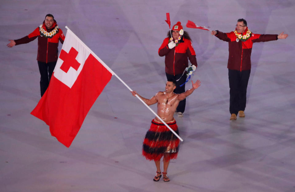 <p>What’s an opening ceremony anymore without our favorite shirtless, oiled up Tongan? He doesn’t wear much, but Pita Taufatofua’s outfit always steals the show. </p>