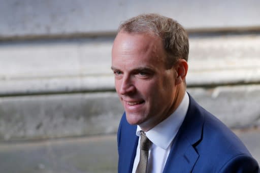 Britain's Foreign Secretary Dominic Raab was due to hold talks with his US counterpart Mike Pompeo over a potential trade deal between the countries