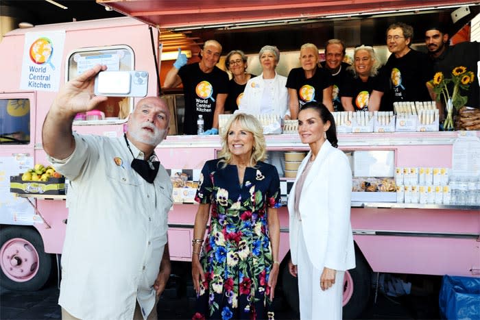 la reina Letizia con Jill Biden y José Andrés