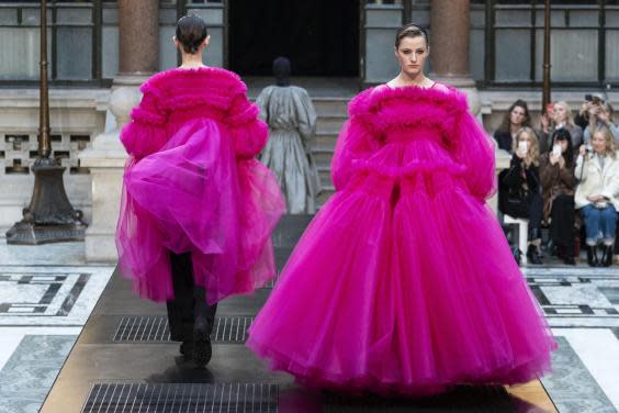 The finale gown at Molly Goddard’s autumn/winter 2019 show (Getty Images)