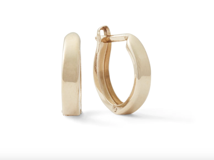 <p><strong>Banter</strong></p><p>banter.com</p><p><strong>$119.99</strong></p><p><a href="https://www.banter.com/huggie-hoop-earrings-14k-gold/p/V-20013711" rel="nofollow noopener" target="_blank" data-ylk="slk:Shop Now" class="link rapid-noclick-resp">Shop Now</a></p><p>Add to her ear decorations with quality gold huggie hoops that will stand the test of time—like your friendship. </p>