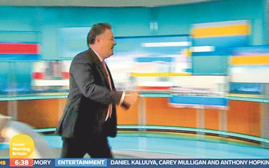 Piers Morgan storming off ITV's Good Morning Britain 