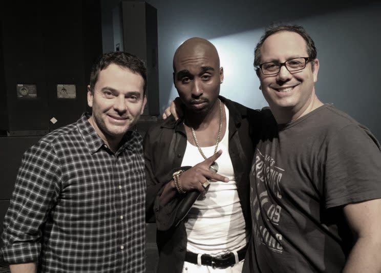 (From left) Eddie Gonzalez, Demetrius Shipp Jr., and Jeremy Haft (Photo courtesy of Eddie Gonzalez and Jeremy Haft.)