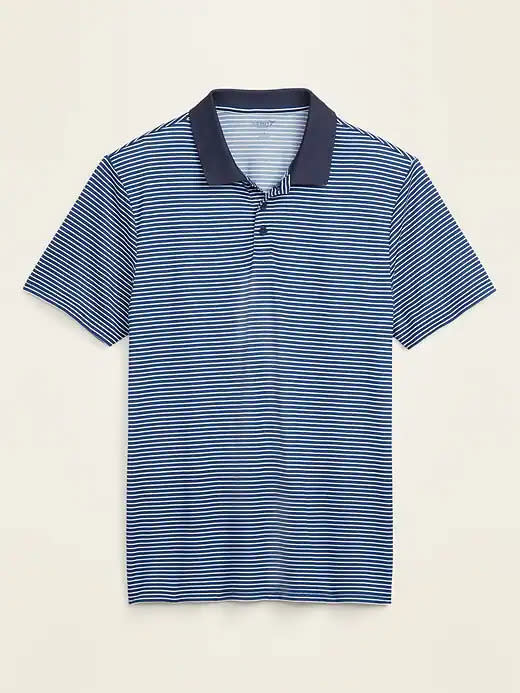 Go-Dry Cool Odor-Control Striped Core Polo. Image via Old Navy.