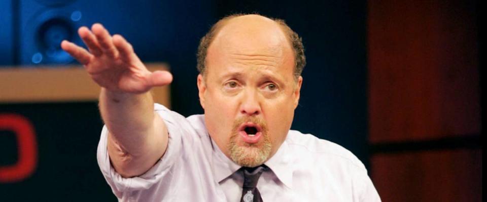 Jim Cramer on Mad Money, gesturing with his arm and speaking