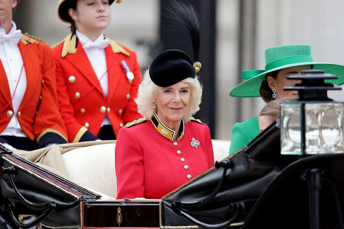 Queen Camilla Has Fashion First at Trooping the Colour in Military