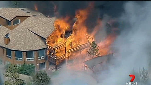 Dozens of homes have been destroyed as several large wildfires burn out-of-control across the US state of Colorado.