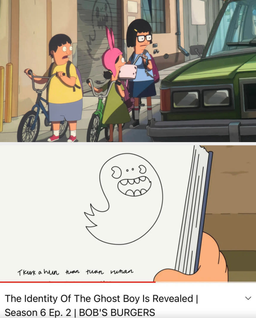 Ghost Boy from S6 of "Bob's Burgers" in "The Bob's Burgers Movie"