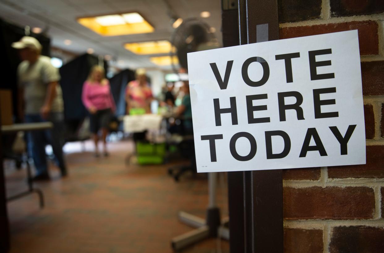 Residents come out to cast their votes during Primary Election Day. The Toms River municipal building serves as a polling place.Toms River, NJTuesday, June 6, 2023