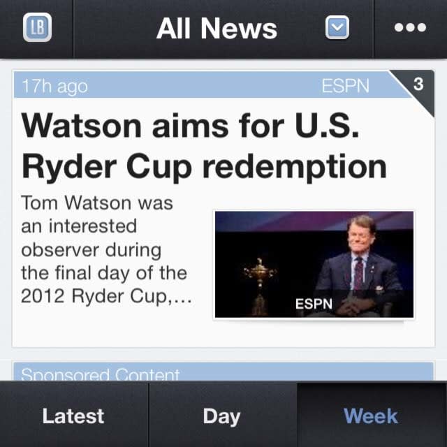 Sportfusion-Unofficial 2014 Ryder Cup News Edition screenshots