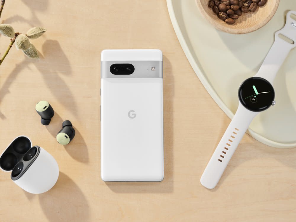 Googles Pixel-Familie wächst. Der neueste Zuwachs zur Smartphone- und Earbud-Familie ist die erste Smartwatch des Konzerns. (Bild: Google)