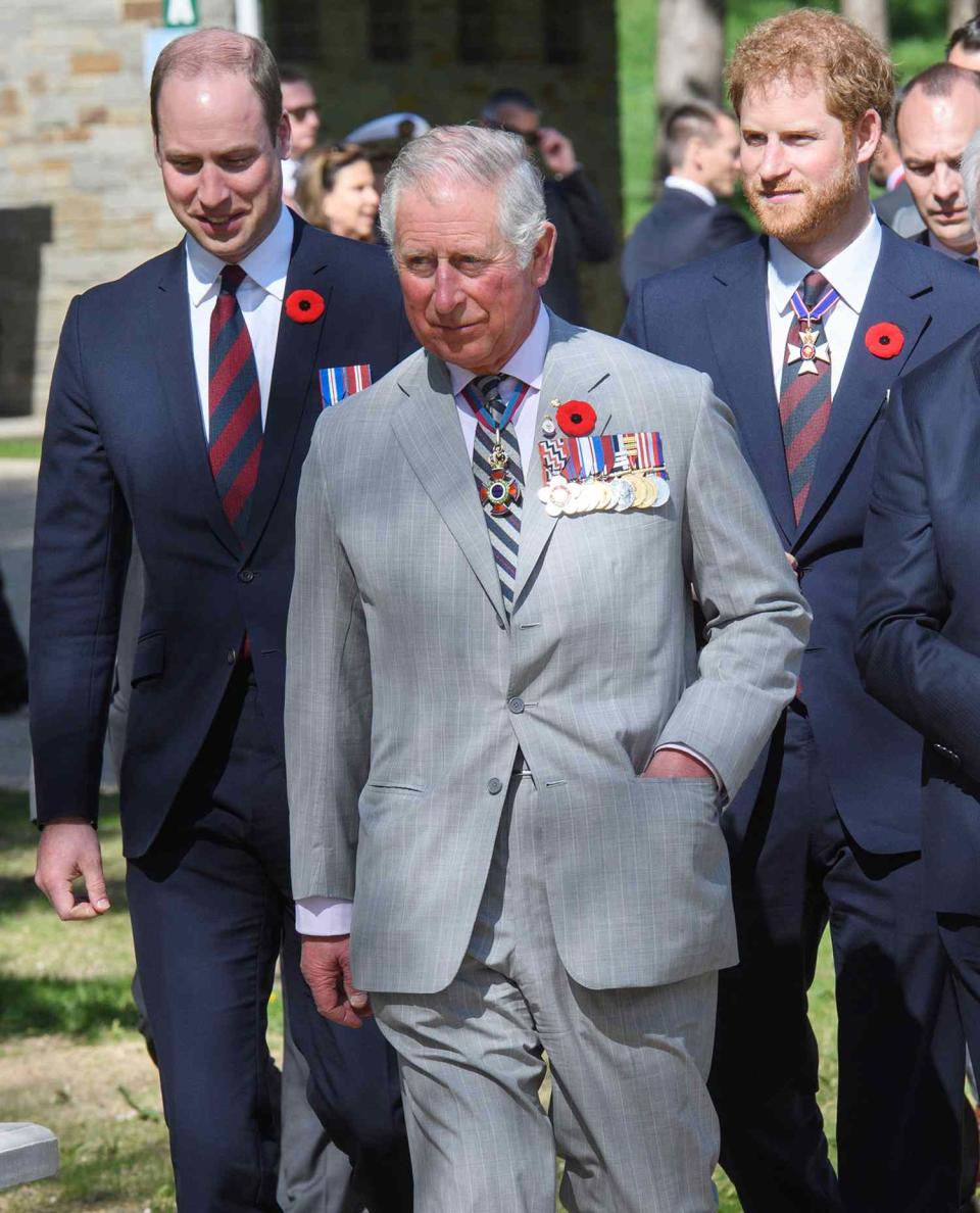 Prince Charles, Prince of Wales, Prince William, Duke of Cambridge and Prince Harry