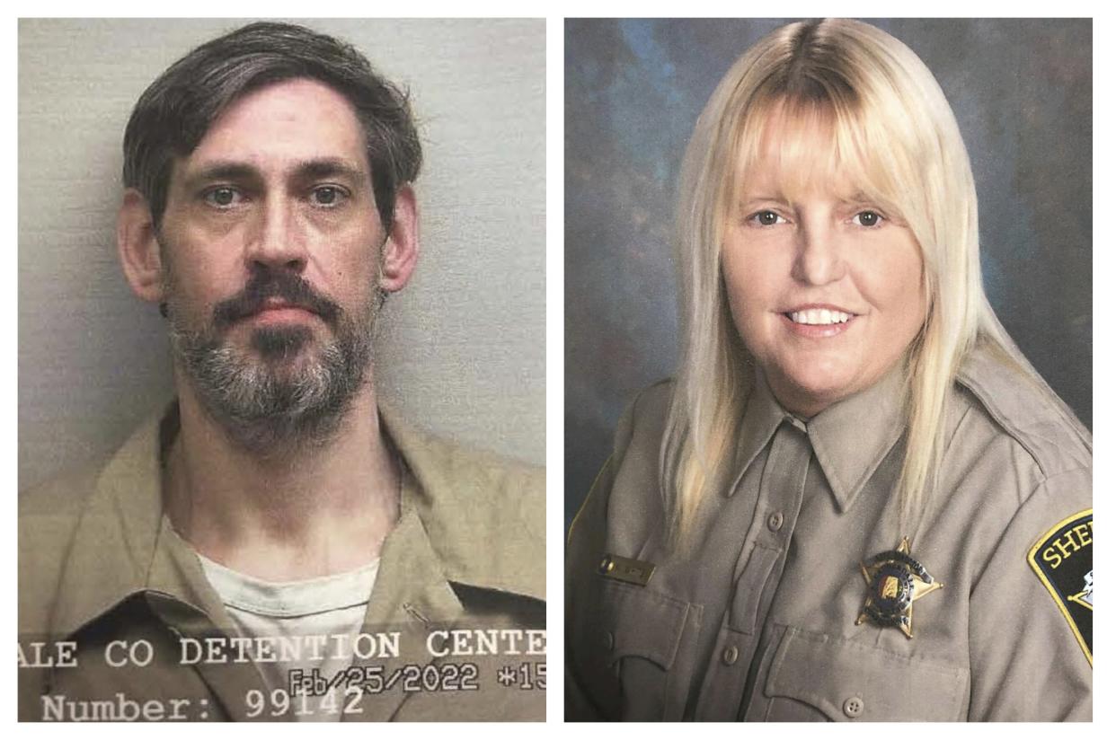 This combination of photos provided by the U.S. Marshals Service and Lauderdale County Sheriff's Office in April 2022 shows inmate Casey White, left, and Assistant Director of Corrections Vicky White. 