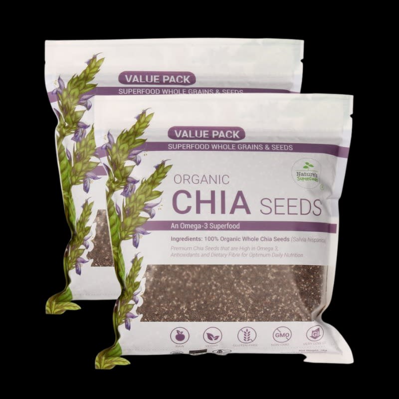 A photo of Bundled Nature's Superfoods Organic Chia Seeds 1kg x 2. (PHOTO: Robinsons)