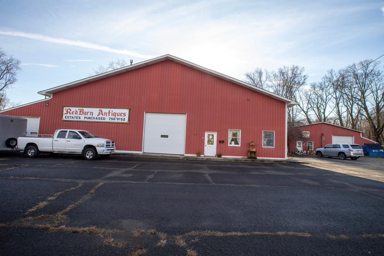 Exterior of Red Barn Antiques, LLC in New Egypt, NJ Monday, December 4, 2023.