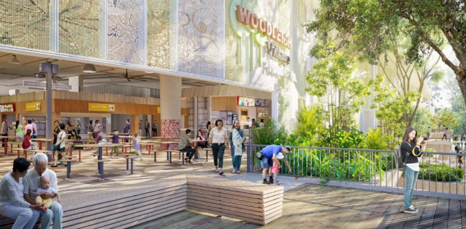 Artist impression of Woodleigh Village Hawker Centre