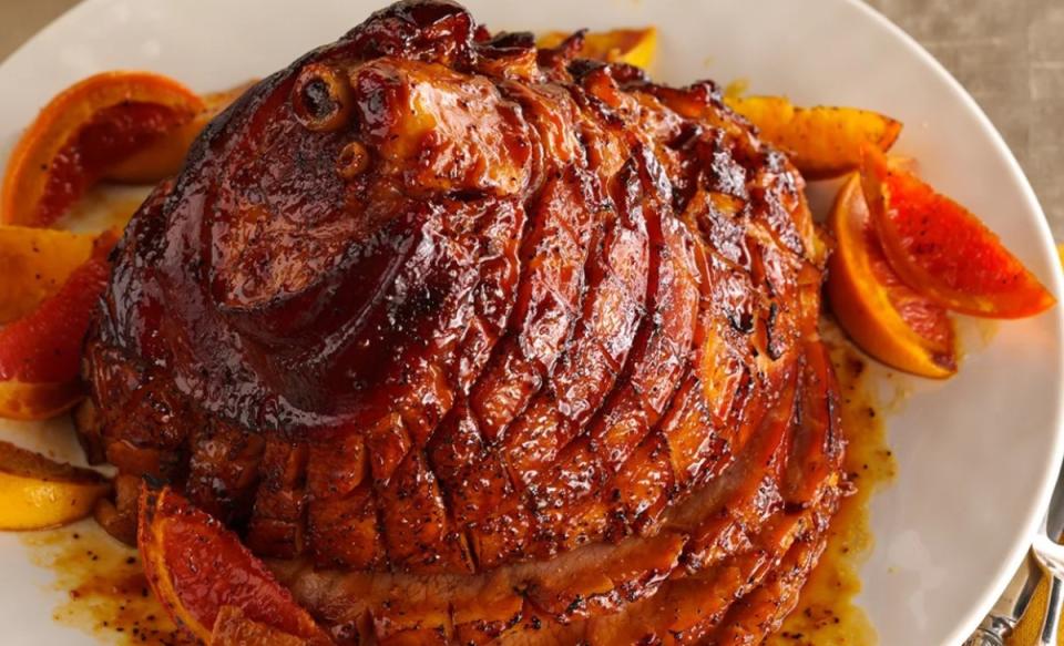 <p>Taste of Home</p><p>Sweet-smoky molasses and bright citrus make this ham the perfect showstopper for your Easter table.</p><p><strong>Get the recipe: <a href="https://parade.com/1309993/parade/christmas-ham-recipe/" rel="nofollow noopener" target="_blank" data-ylk="slk:Citrus-Molasses Glazed Ham;elm:context_link;itc:0;sec:content-canvas" class="link ">Citrus-Molasses Glazed Ham</a></strong></p>