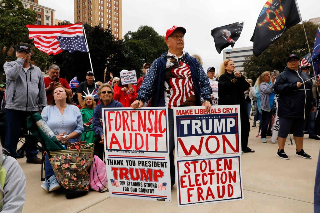 File: Protesters call for a ‘forensic audit’ of the 2020 presidential election  (AFP via Getty Images)