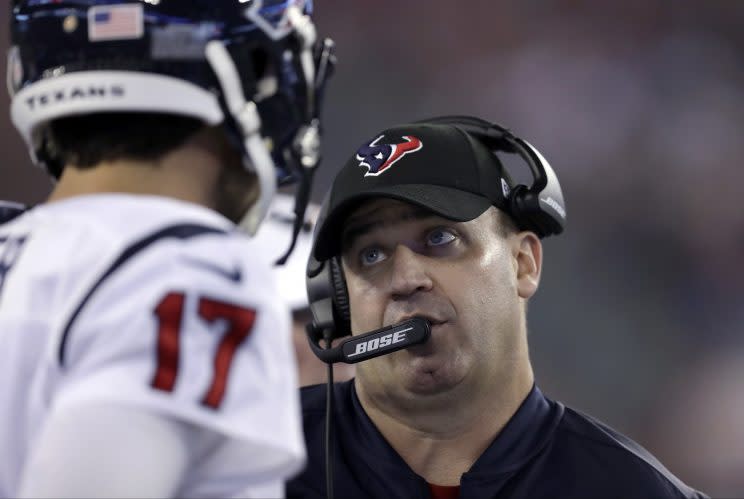 Brock Osweiler and Bill O’Brien were quite the odd couple in 2016. (AP)