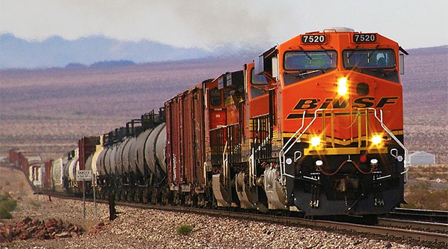 A Burlington North Santa Fe (BNSF) freight train. Photo: Wikimedia Commons