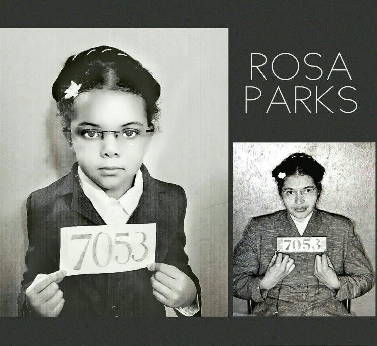 Lola Jones as Rosa Parks. (Photo: MsKittiFatale/Twitter)