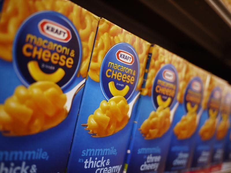 Kraft macaroni and cheese products are seen on the shelf at a grocery store in Washington, May 3, 2012. REUTERS/Jonathan Ernst