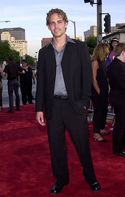 Paul Walker at the Westwood premiere of Universal's The Fast and The Furious