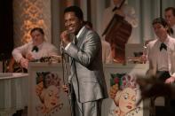 <p>The musical theater star played the legendary Sam Cook in <em>One Night in Miami</em>, earning his first two nominations for best supporting actor in a motion picture and best original song for "Speak Now." </p>