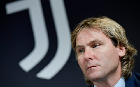 Pavel Nedved during the press conference at the end of the Juventus shareholders meeting at Allianz Stadium on October 25, 2018 in Turin, Italy - Credit: Getty Images