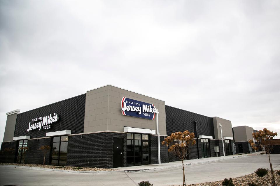A Jersey Mike's Subs location is seen, Thursday, Nov. 18, 2021, at 3268 Crosspark Road in Coralville, Iowa.